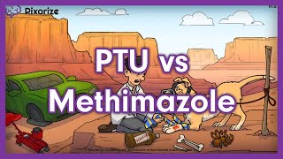 PTU vs Methimazole Mnemonic for USMLE [upl. by Zusman]