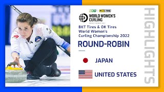 Japan v United States  Highlights  BKT Tires amp OK Tire World Womens Curling Championship 2022 [upl. by Lehet496]