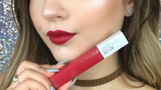 Maybelline Super Stay Matte Ink Liquid Lipstick  Review [upl. by Asp]