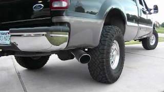 73L PowerStroke w 4quot MBRP muffler delete exhaust [upl. by Quince]