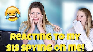 Reacting to My Sis Spying on me for 24 hours  Totally Taylor [upl. by Codee204]