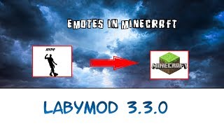 Emotes in Minecraft 😍🕺  LabyMod 330 Update [upl. by Htepsle]