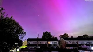 Stunning Aurora beams down in Southern England  SWNS [upl. by Eerrehs]