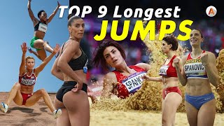 Top 9 Women Long Jumps 🥳 All Jumps Over 7 M 🥳 POWER 💪 [upl. by Hudson]