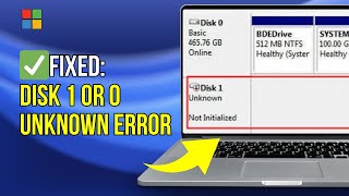 4 Ways to FIX “Disk 1 or Disk 0 Unknown Not Initialized” No Data Loss [upl. by Llehcor]