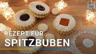 Schnell amp einfach Rezept für Spitzbuben  Weihnachtsplätzchen Rezept 🎅🎄 [upl. by Cerell]