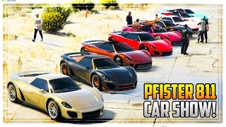 GTA 5 NEW PFISTER 811 CAR SHOW Best Paint Jobs amp Customization PS4 [upl. by Teddi]