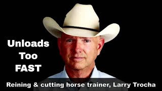 Horse Training  How to fix horses that unload out of the trailer too fast [upl. by Henig]