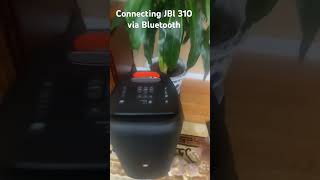 Connecting JBL Partybox 310 to Samsung TV via Bluetooth [upl. by Amikahs]