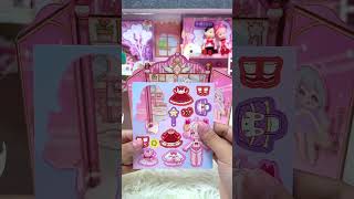 Unboxing Super Cute Doll House and Outfit Stickers ASMR  Review Toys shorts toys asmr [upl. by Aisiram]