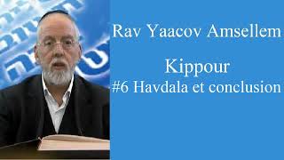 Rav Yaacov Amsellem  Kippour 6 Havdala et conclusion [upl. by Enilegna303]