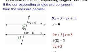 Geometry Ch 33 Proving Lines Parallel [upl. by Biagio]