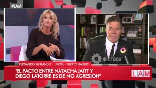 El pacto de silencio entre Natacha Jaitt y Diego Latorre Habló Burlando [upl. by Anirtak134]