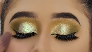 soft green eyemakeup look full tutorial  makeuptutorial greeneyemakeuplook viralvideo [upl. by Obau]