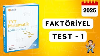 345 TYT MATEMATİK SORU BANKASI ÇÖZÜMLERİ  FAKTÖRİYEL  TEST 1  2025 [upl. by Olson943]