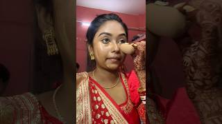 Bengali bridal makeup tutorial♥️self bridal makeup look bengalibridalmakeup ytshorts bridalmakeup [upl. by Ednew616]