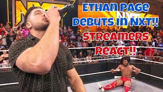 Streamers React  Ethan Page debuts on NxT wwe nxt aew [upl. by Florentia]