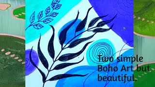 Beautiful two boho art for beginners  How to draw use acrylics colors [upl. by Neleb954]