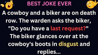 😂 Joke Of The Day  A cowboy and a biker are on  jokes [upl. by Mur]