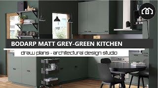 BODARP GreyGreen Kitchen  Open Welcoming Kitchen With a Modern Twist  IKEA Kitchens shorts [upl. by Markman]