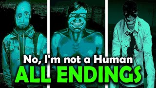 No Im not a Human  ALL Endings  Secret Ghost Demo Showcase [upl. by Yhotmit]