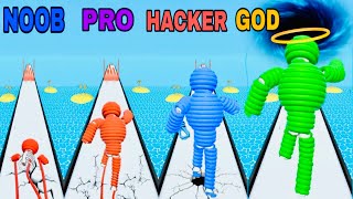 Noob Vs Pro Vs Hacker Rope Man Run 3D Gameplay  Gamer Vai  Rope Man [upl. by Latsirk]