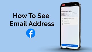 How To See Email Address On Facebook [upl. by Lugar]