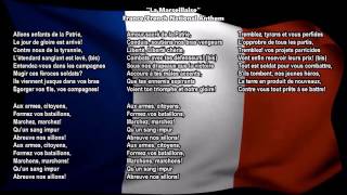 France National Anthem quotLa Marseillaisequot with music vocal and lyrics French wEnglish Translation [upl. by Mllly]