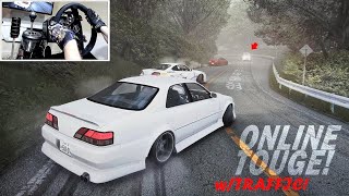 Drifting Left Lane Only Real Traffic Touge  4k Assetto Corsa Drift Mods  Thrustmaster Setup [upl. by Aserehtairam]