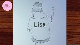 how to draw lisa drawing  step by step drawing  easy drawing [upl. by Doowyah]