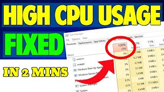 How To Fix 100 CPU Usage Windows 10 2 MINS [upl. by Alayne]