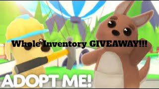 WHOLE INVENTORY GIVEAWAY  ROBLOX  ADOPT ME  GAMERBOY [upl. by Hausmann]