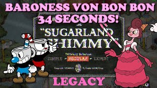 Cuphead Baroness Von Bon Bon in 34 seconds [upl. by Chan]