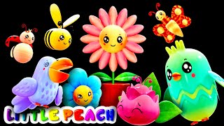 Funky Flowers PARTY  Baby sensory Video  Fun Animation With Music [upl. by Neerom]