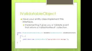 F18 PROG1612 33 IValidatableObject [upl. by Hallutama]