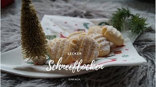 Schneeflocken Rezept Plätzchen zu Weihnachten super leicht [upl. by Winchester]