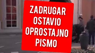 OPROSTAJNO PISMO OSTAVIO ZADRUGAR  SVI U ŠOKU [upl. by Nwahsak595]