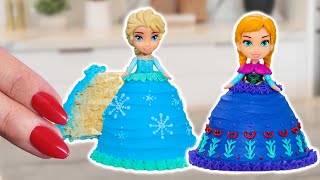 How To Make TINY Disney Sister Princess CAKES  Nerdy Nummies  Fun TINY FOOD [upl. by Nho]