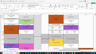 Créer facilement un emploi du temps ou planning graphique avec Excel [upl. by Beitris]