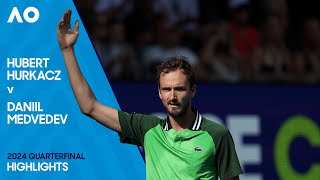 Hubert Hurkacz v Daniil Medvedev Highlights  Australian Open 2024 Quarterfinal [upl. by Kohn]