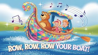 Row Row Row Your Boat  Nursery Rhymes for USA Kids  Kids Smart Learning [upl. by Sheffield]