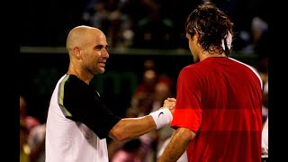 Roger Federer vs Andre Agassi 2005 Miami SF Highlights [upl. by Notfa]