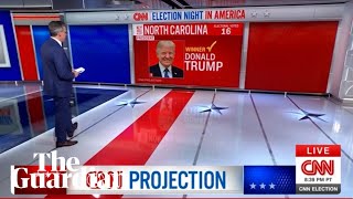 Moment CNN call Trump win for North Carolina in first major swing state [upl. by Earej]