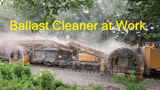 Loram Ballast Cleaner at Work on CSX  Got Dust [upl. by Avilys]