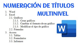 ✅NUMERACIÓN DE TÍTULOS Y SUBTÍTULOS MULTINIVEL  WORD 2023 🔥 [upl. by Ayekan997]