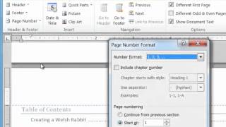 Page Numbering in Microsoft Word 2010 [upl. by Skip447]