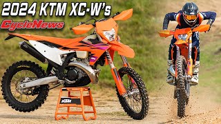 2024 KTM XCWs  First Ride  Cycle News [upl. by Jovitta]