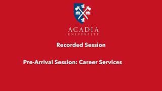 Pre arrival Session Career Services  November 13th 2024 [upl. by Ikcaj]