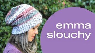 Emma Slouchy Womens Crochet Hat Video Tutorial [upl. by Ain657]