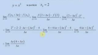 Pochodna z definicji w punkcie [upl. by Estevan]